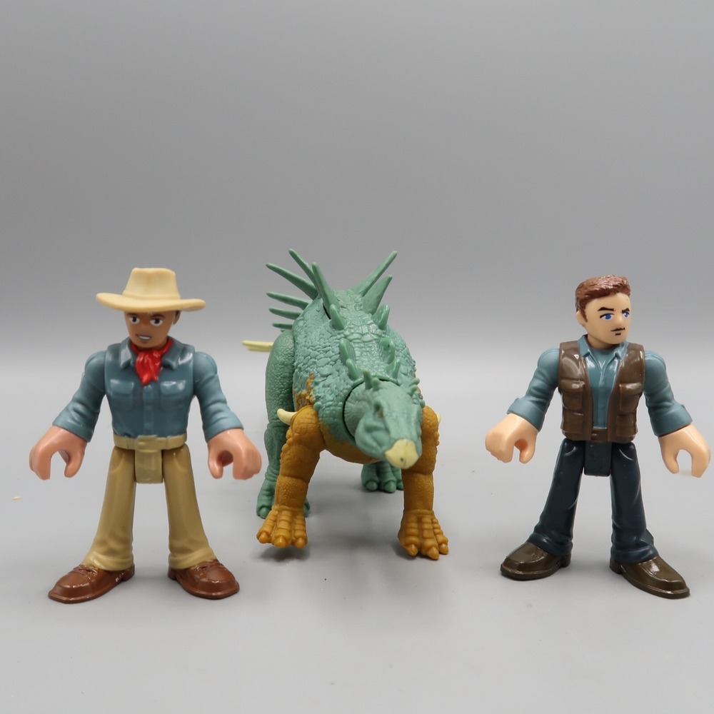 Fisher Price Imaginext Jurassic World Dominion Stegosaurus Owen Dr. Grant Lot